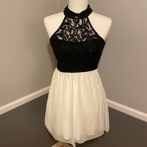 Black and white dress